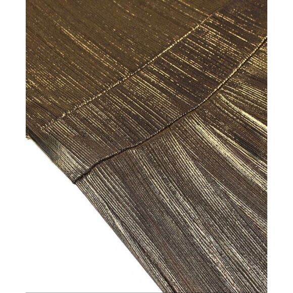 Retro Stage women’s M gold bronze metallic pantsuit romper 70s Disco pearl strap - Picture 4 of 4